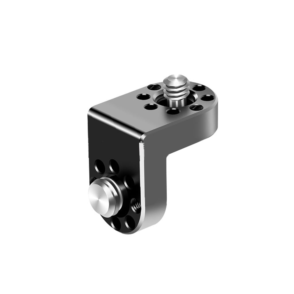 NovelGoal Right Angle Expansion Video Monitor Support Bracket with 1/4 "3/8" Screw Locating Pins for Tripod Head Adapter Mount for Camera Cage