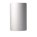 Justice Design Group Lighting CER-0940W-BIS Outdoor Wall Sconce with Ceramic Bisque Shades, White