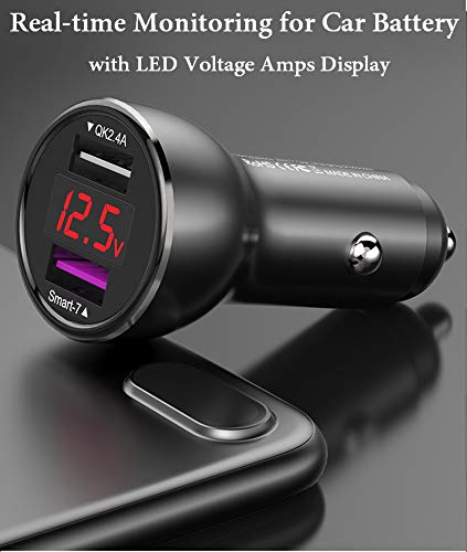 for Huawei Supercharge Car Charger, 9V/2A Car Charger Adapter Quick Fast Charger with USB Type C Super Charging Cable Car Adapter for Huawei P40 P30