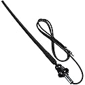 Jensen 1181067 Top Mount AM/FM Rubber Radio Antenna; 90 Degree Adjustable Angle; 10" Rubber Mast with 60" Cable