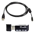USB Cable for Nikon Coolpix L340 Digital Camera, and USB Computer Cord for Nikon Coolpix L340 Digital Camera, Gold Plated, W/Ferrite, 6 Feet or 1.8