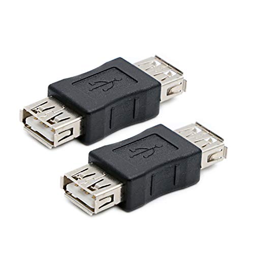 rgzhihuifz 2 Pack USB 2.0 AF/AF Plug Type A Female to Type A Female Adapter Connector Converter Compatible with Laptop Computer Hard Drive Printer