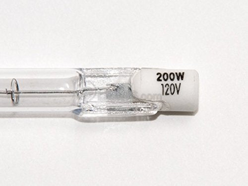 Bulbrite Halogen T3 Q200T3CL 120-Volt Halogen Long J-Type Torchiere Bulb, 200-Watt,Clear