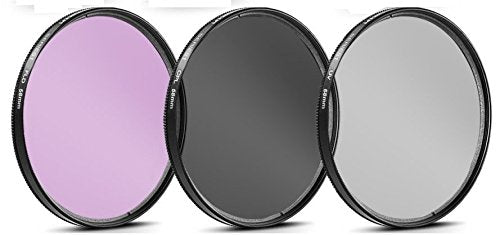 Canon 58mm 7PC Filter Set for Rebel T5, T6, T6i, T7i, T8i, EOS 80D, 90D, 77D, SL3 - UV-CPL-FLD & Close Up Filters