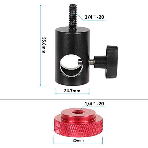CAMVATE Light Stand Head with 1/4"-20 Thread Screw Mount for Camera Flashlight Accessories - 2704