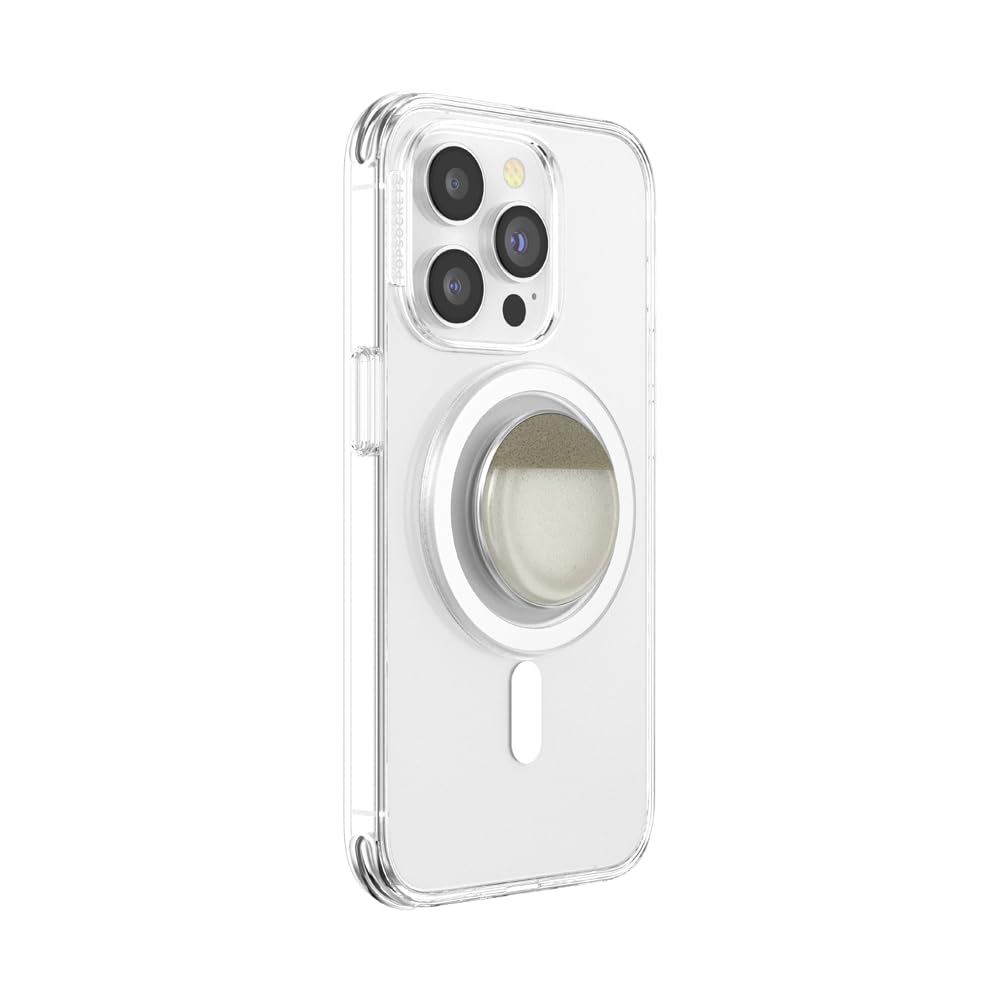 PopSockets Phone Grip for MagSafe, Magnetic Holder, Phone Stand, Enamel - Coconute Cream