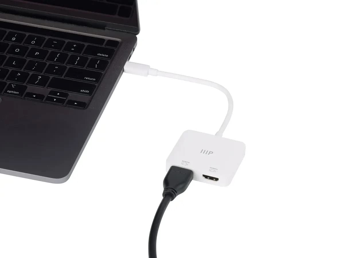 Monoprice USB-C to Dual 4K HDMI Adapter (Dual 4K@60Hz) for Samsung Galaxy S9/S9+, MacBook Air2020-2018, MacBook/MacBook Pro2020 2019 2018 2017, iPad