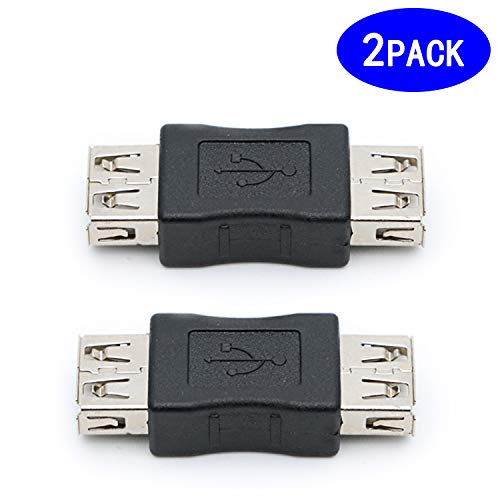 rgzhihuifz 2 Pack USB 2.0 AF/AF Plug Type A Female to Type A Female Adapter Connector Converter Compatible with Laptop Computer Hard Drive Printer