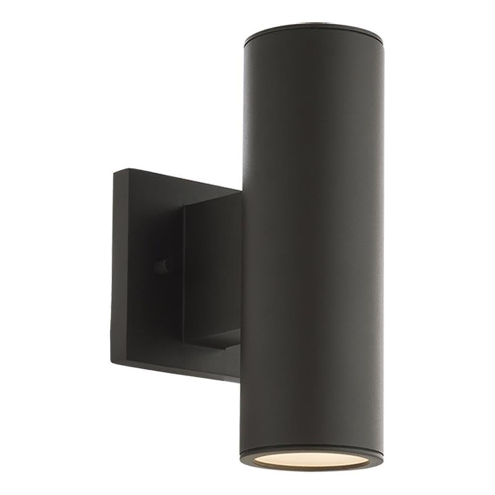 WAC Lighting, Cylinder LED Double Up and Down Indoor or Outdoor Wall Light 3000K in Bronze
