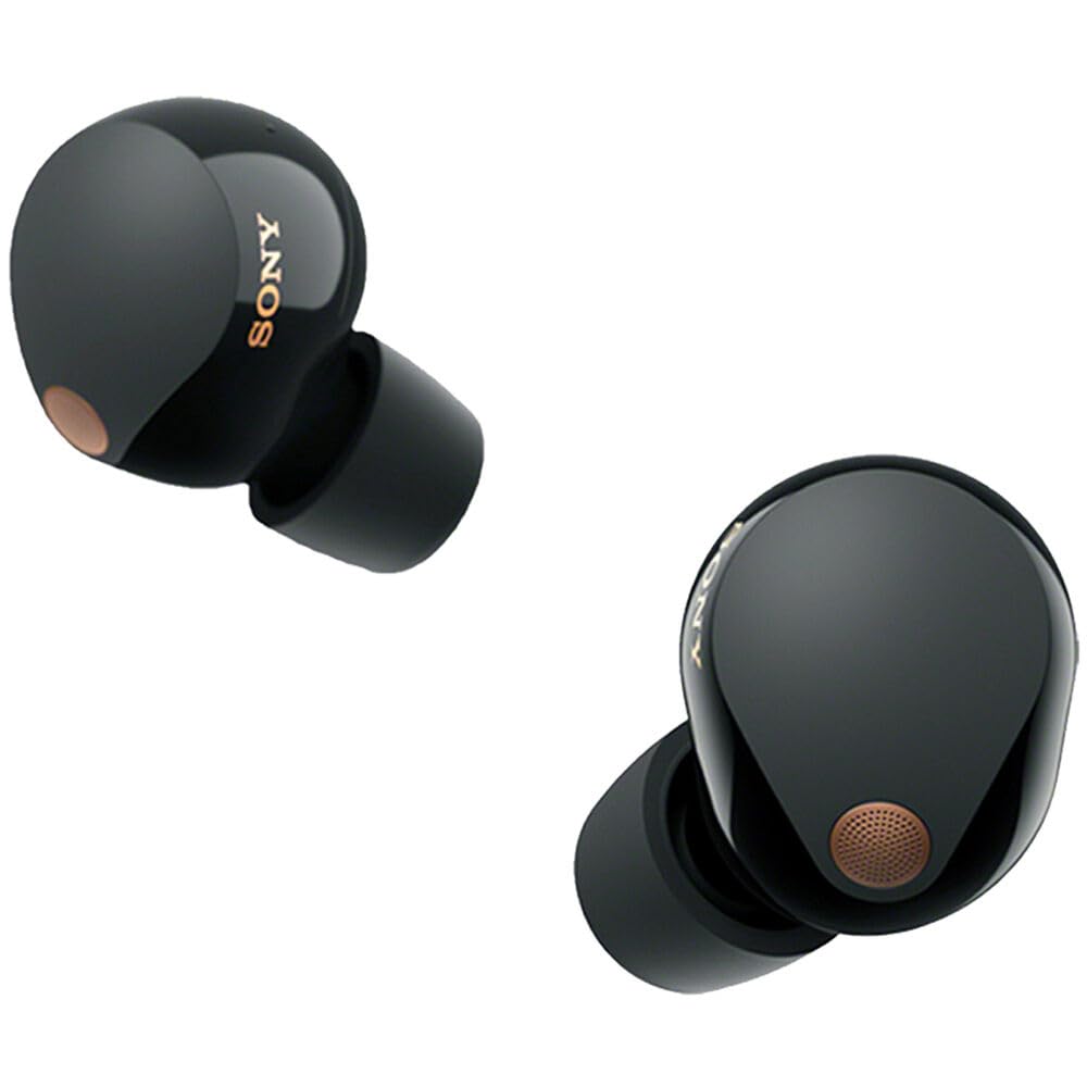 Sony WF-1000XM5 Industry Leading Noise Canceling Truly Wireless Earbuds (Black) Bundle with Silicone Case (Red), Memory Foam Ear Tips, USB-A to USB-C…