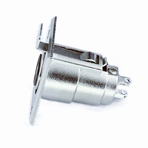 bnafes XLR 3-Pin Female Jack Socket Audio Speaker Panel Mount Connector Adapter for Microphone 6-Pack