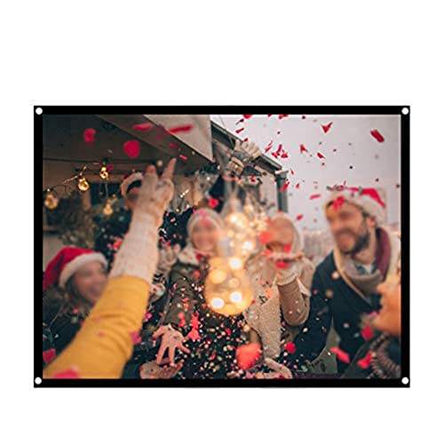 60 Inch 16:9 HD Projector Screen Portable Foldable Anti-Crease White Projector Curtain Projection Screen 4:3 Indoor Outdoor Projector Movies Screen