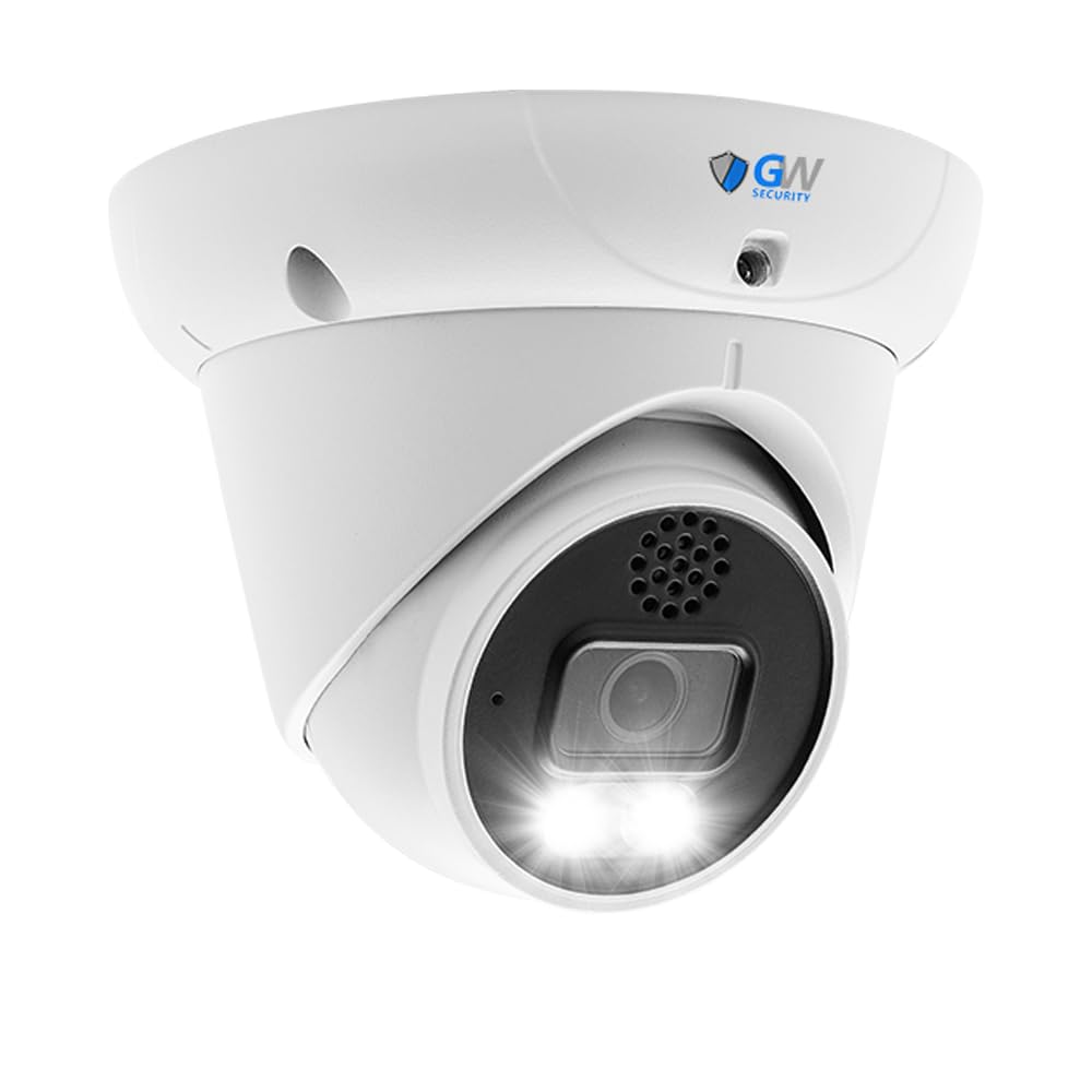 GW Security 8 Channel 4K NVR 5MP 30FPS Real-Time Full-Time Color Night Vision Two-Way Audio Security Camera System - 4 x 5MP 1920P Face Human Vehicle