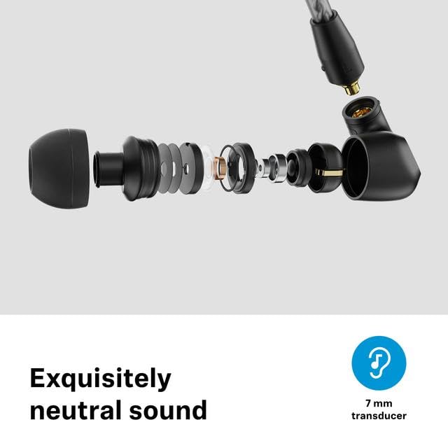 Sennheiser Consumer Audio IE 200 In-Ear Audiophile Headphones - TrueResponse Transducers for Neutral Sound, Impactful Bass, Detachable Braided Cable