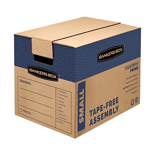 Bankers Box 10-Pack Small Prime HD Moving Boxes with Reinforced Handles