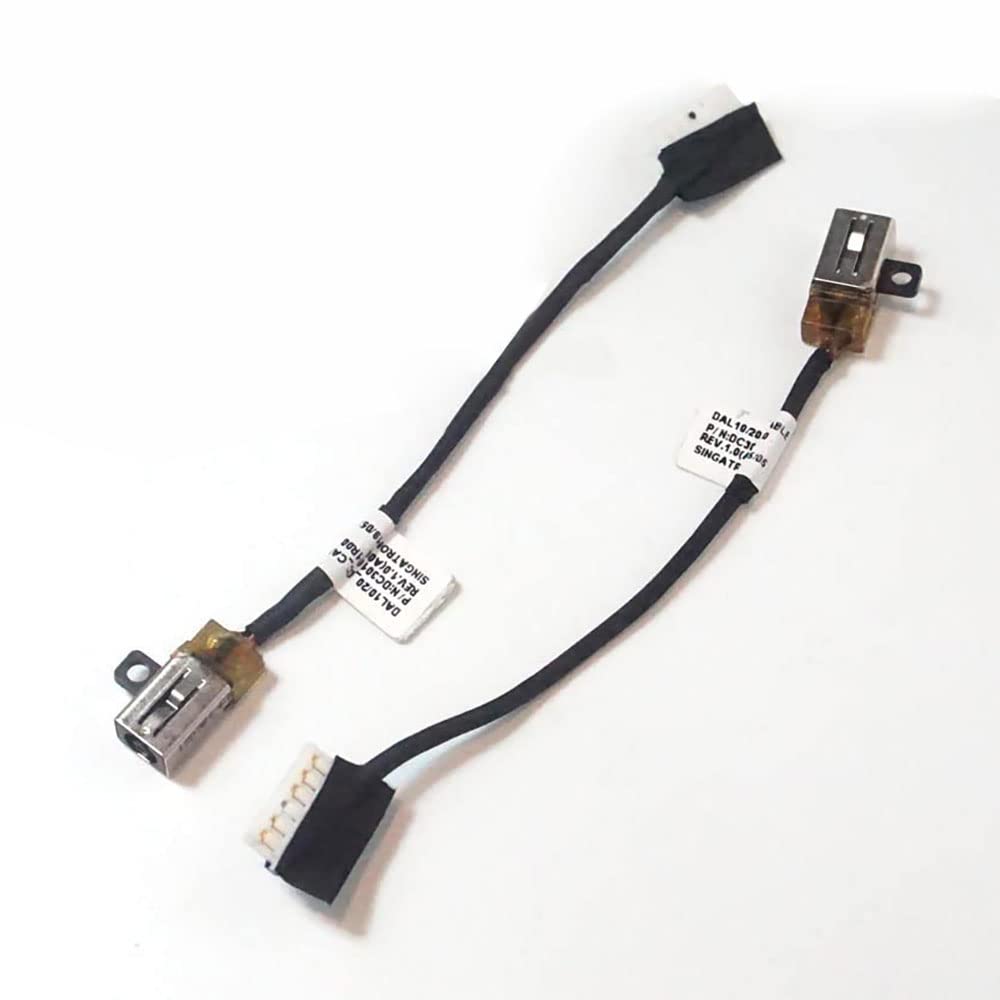 Fleshy Leaf DC Power Jack Harness Cable Replacement for Dell Vostro 3480 3481 3580 3581 3582 3583 3584 3585 Latitude 3490 3590 Series 228R6 0228R6