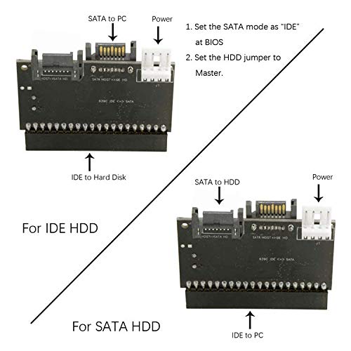 cablecc IDE 100 133 DVD CD to Two Serial SATA 7PIN Adapter Converter for Hard Disk Drive