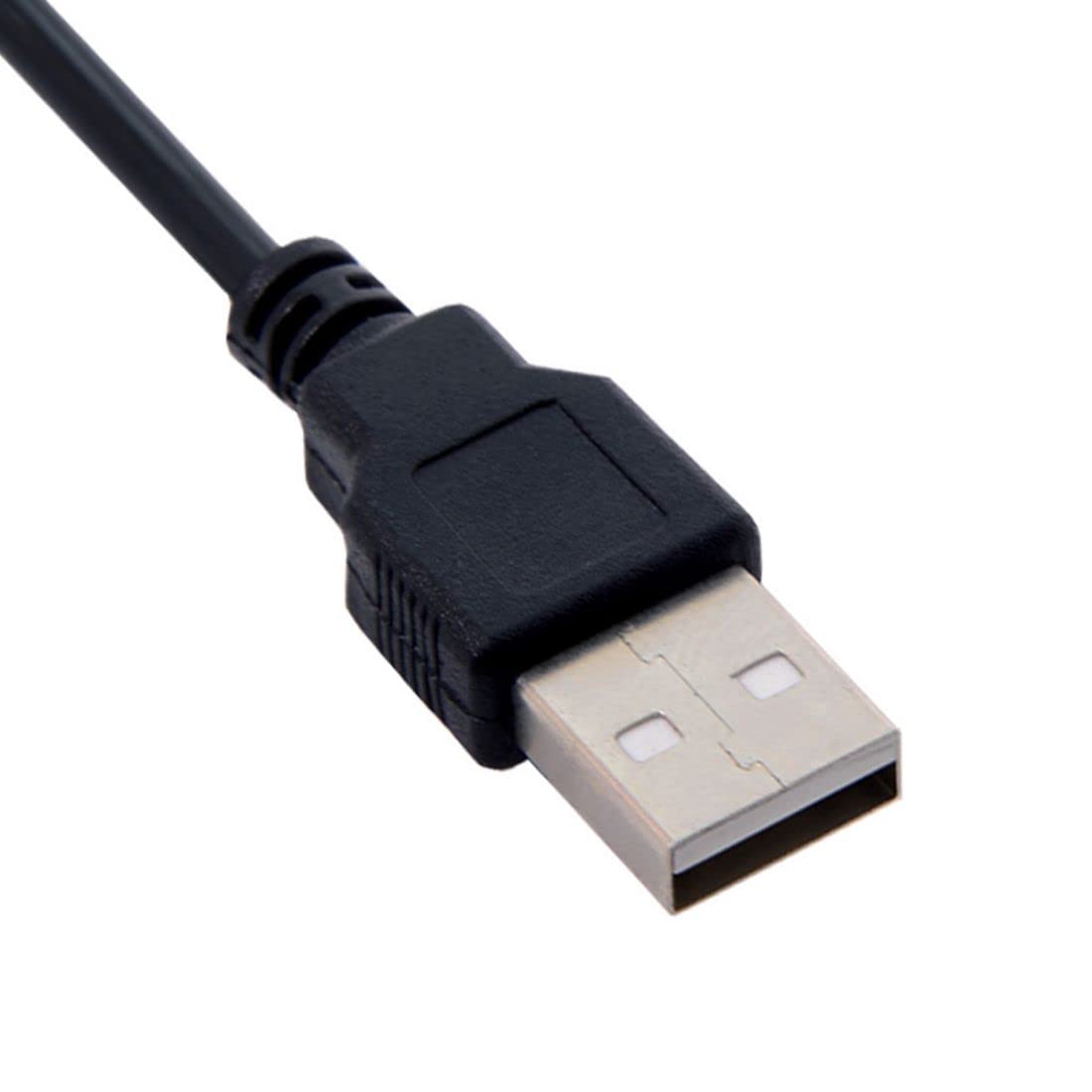 chenyang USB 2.0 Type A Male to Right Angled 90 Degree 5.5 x 2.1mm DC 5V Power Plug Barrel Connector Charge Cable 100cm