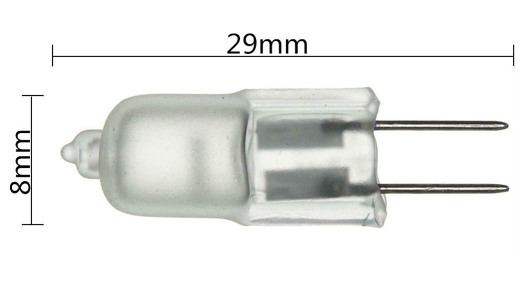 10W Halogen Bulbs G4 10W 12V Halogen Light Lamps G4 Base Halogen 10W 12 Volt T3 JC Lamp Halogen Bulbs,G4 Bi-Pin Base,Low Voltage 12V, Frosted Glass