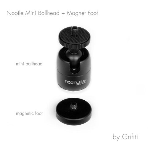 GRIFITI Nootle Magnetic Foot 1/4 20 Threaded Magnet Base for Mini Ball Head, Pan Heads, Camera, Phone Holders, Video Cameras, Phone Mounts, Projector