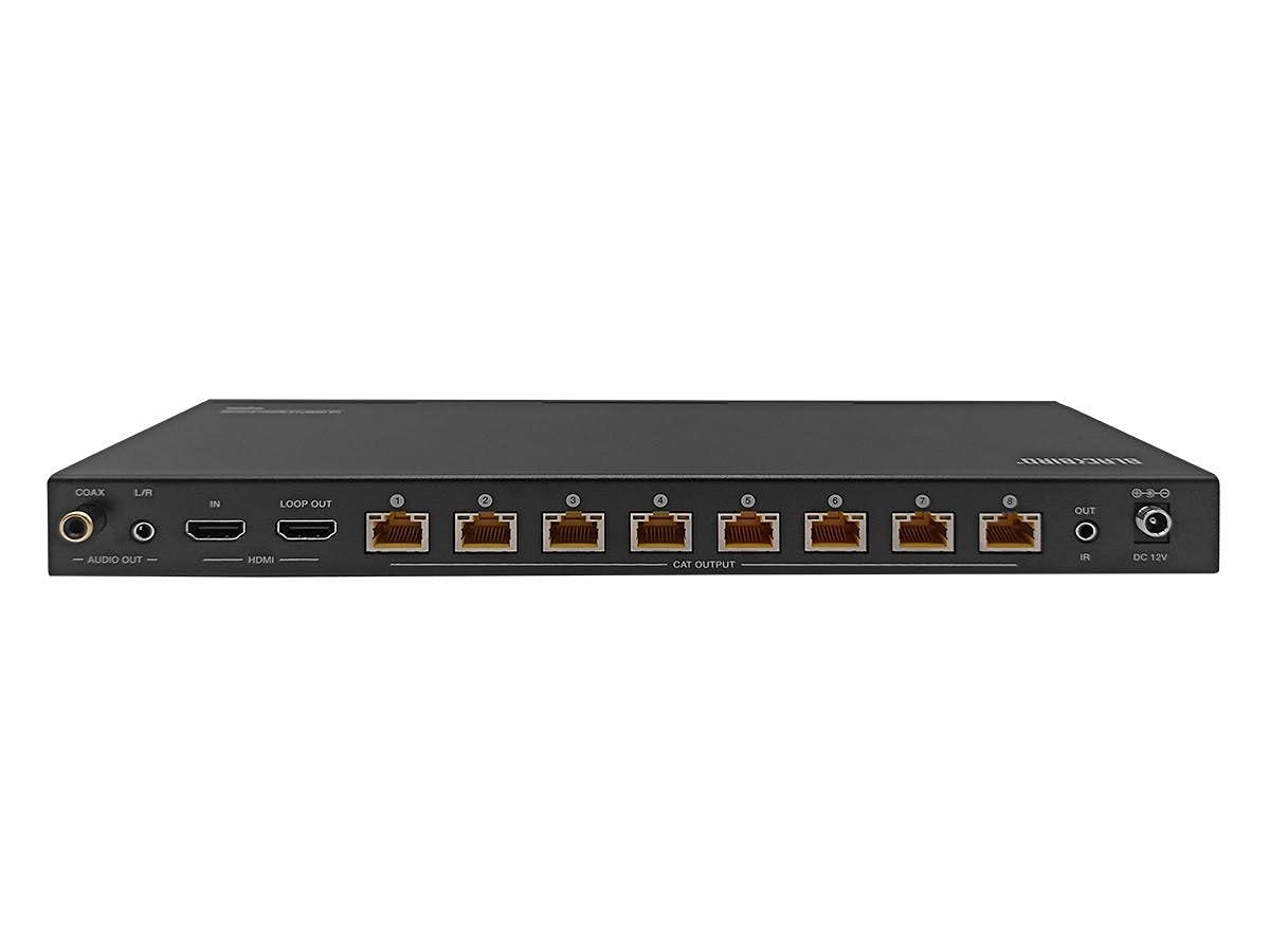 Monoprice 4K HDMI 2.0 1x8 Splitter Extender Kit - Up to 60 Meters 4K@60Hz, 18Gbps, HDR10, HDR10+, Dolby Vision, Hyper Log‑Gamma, HDCP 2.2, HDMI Loop