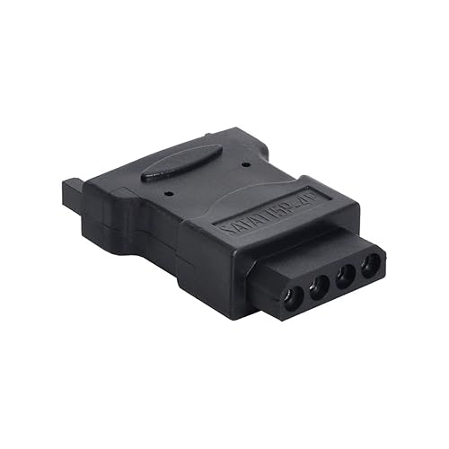 cablecc 15Pin SATA Male Power Cable to Molex 4-pin IDE Hard Disk Drive Power Adapter