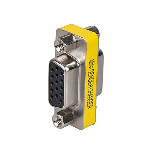 axGear VGA SVGA 15 Pin Female to Female F/F Mini Gender Changer Adapter Connector