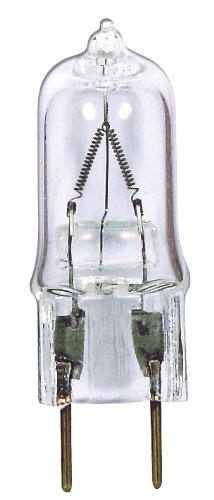 Satco S4612 50 Watt 750 Lumens T4 Halogen G8 Base 120 Volt Clear Light Bulb, Dimmable