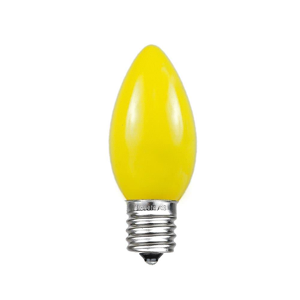 Novelty Lights 25 Pack C9 Ceramic Yellow Christmas Replacement Bulbs