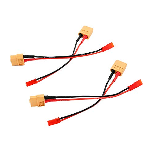 2pairs JST Male to XT60 Male/JST Female to XT60 Female Adapter with 10cm 4in 20awg Wire(BDHI-13)