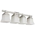 Sunlite 46064 25" Modern Square Bell Vanity Wall Mount Light Fixture, Medium Base (E26) Socket, Standard A19 Bulb Required (100W Max), Frosted Glass