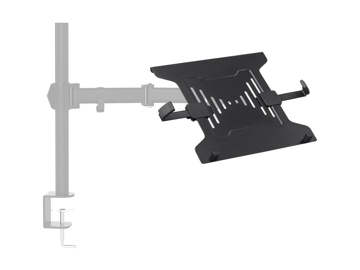 Monoprice Laptop Holder Attachment for Desk Mounts - Ideal for Work, Home, Office Laptops, Black - Workstream Collection