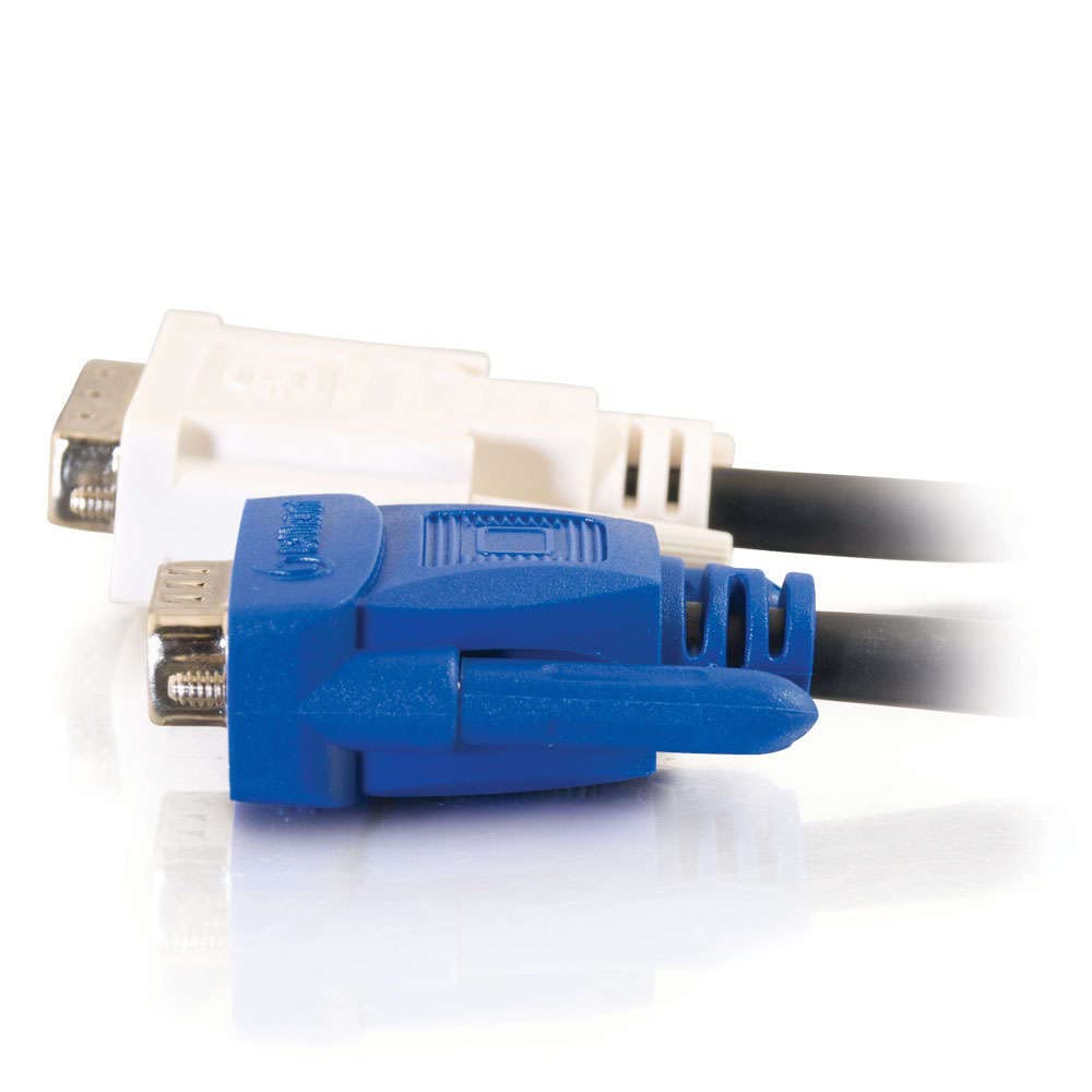 C2G 26954 DVI Male to HD15 VGA Male Video Cable, Black (6.6 Feet, 2 Meters)