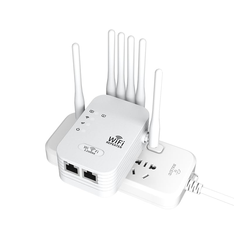 WiFi Extender Signal Booster for Home, New 6X Faster Wireless WiFi Repeater with Ethernet Port, AC1900Mbps Dual Band, Covers up to 12880 sq.ft & 105