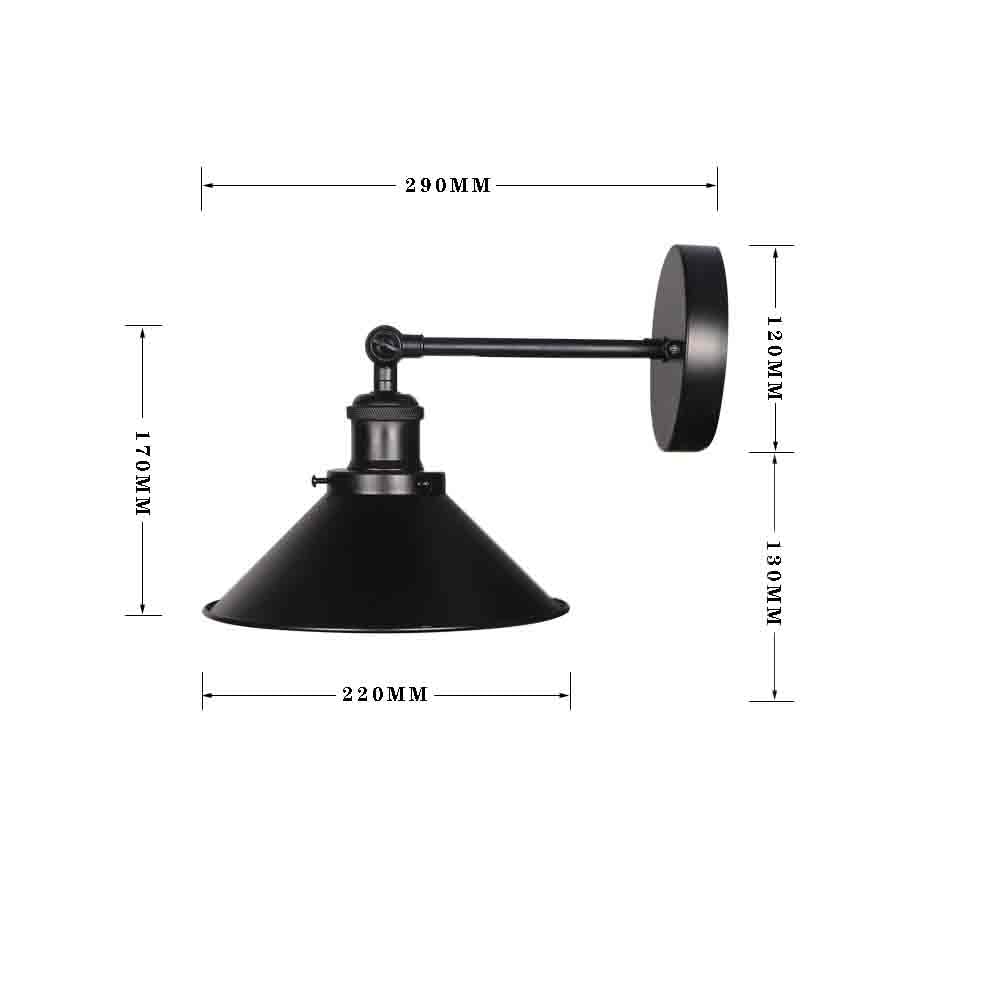 BRIGHTESS Industrial Vintage Wall Sconces Lighting Set of Two for Bedroom Kitchen Bathroom, 240 Degree Adjustable Rustic Antique Wall Lamp Fixture