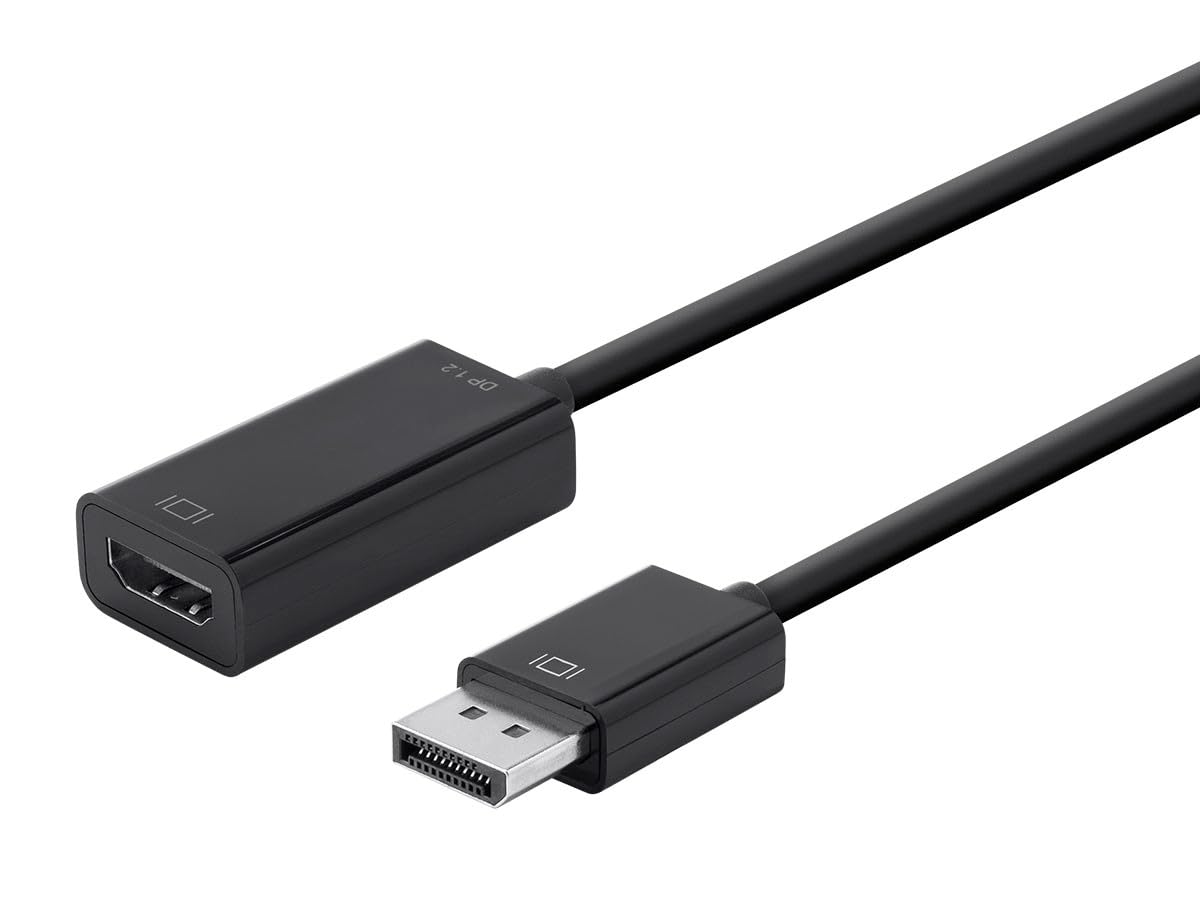 Monoprice DisplayPort 1.2a to 4K HDMI Active Adapter, Black