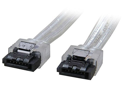 Coboc SC-SATA3-18-LL-SL 18" SATA III 6Gb/s Data Cable w/Latch Silver