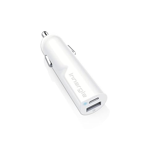 Innergie 30D USB C Car Charger, 30W Dual Port, USB-C and USB-A PD3.0/QC3.0 Fast Charging Cigarette Lighter for iPhone 17/16/15/14/13/12/11 Pro Max