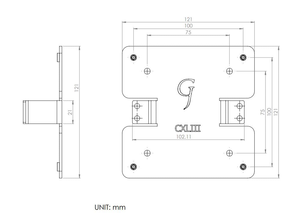 Gladiator Joe Monitor Arm/Mount VESA Bracket Adapter Compatible with Acer Aspire C24-1650 C24-1700100% Made in North America