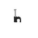 Your Cable Store 100 Pack Black Ethernet / RG59 / 6mm Nail In Cable Clips