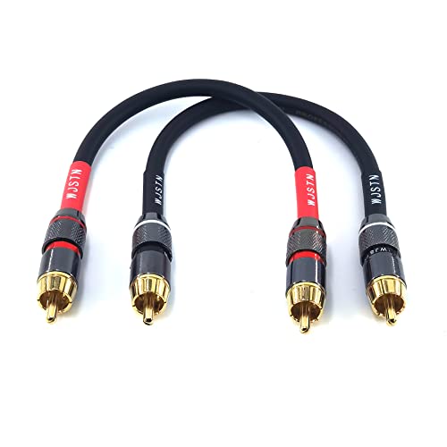 WJSTN-020 RCA to RCA Audio Cable, 1RCA Male to 1RCA Male Stereo Audio Cable Converter, Digital Stereo Audio Cable for subwoofer, Home Theater