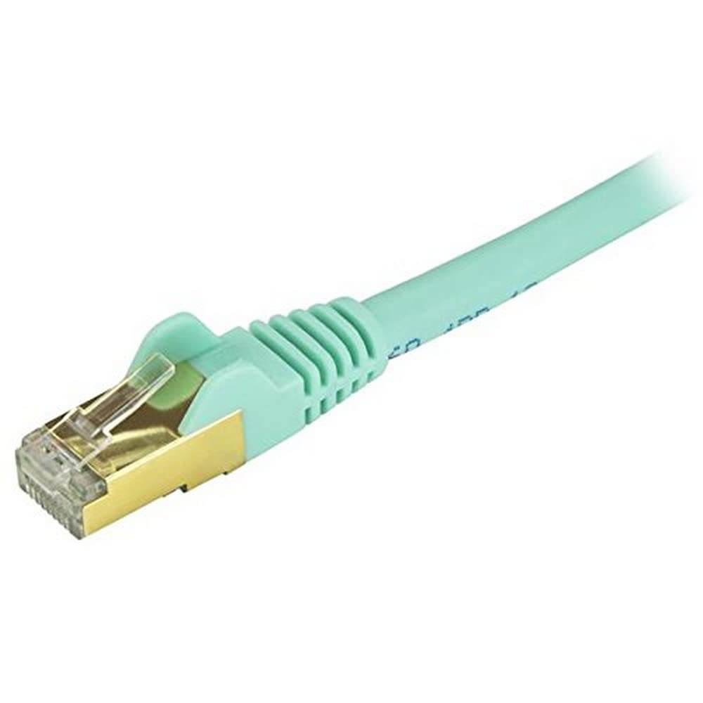 StarTech 20ft Cat6a Snagless Ethernet Cable, Aqua (C6ASPAT20AQ)