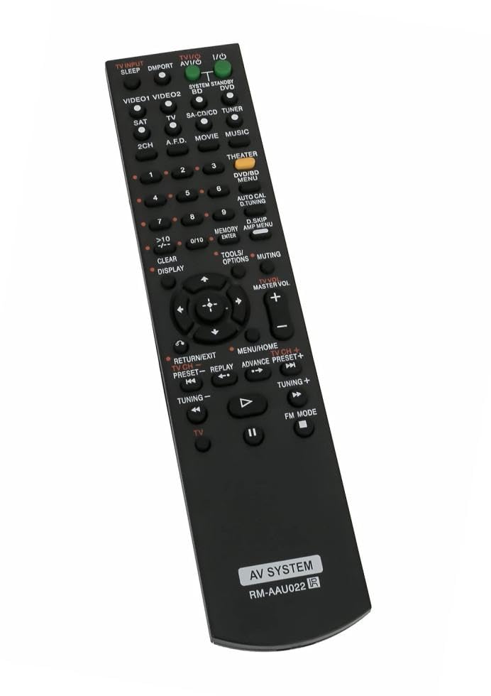 RM-AAU022 Replacement Remote Control for Sony Home Theater AV System in Living Rooms or Rooms, No Programming or Pairing Needed, Replace Remote