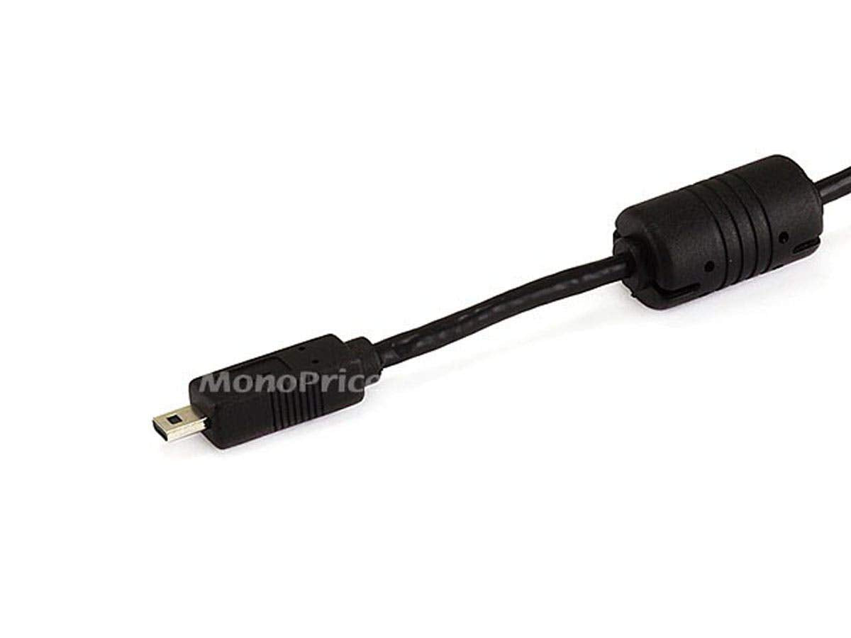 Monoprice 6-Feet A to Mini-B 8pin USB Cable with ferrites for Pentax Panasonic Nikon Digital Camera (102735)