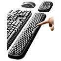Vaydeer Wrist Rest for Keyboard and Mouse, Computer Ergonomic Wrist Support Pad, Soft Memory Foam Arm Cushion for Desk, Palm Hand Office Laptop Typing