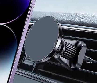 Mounti Magnetic Phone Mount Base Compatible with MagSafe, 17mm Ball Socket, Auto, Bicycle, Wall, All-Weather Accessory, Black Chrome Finish
