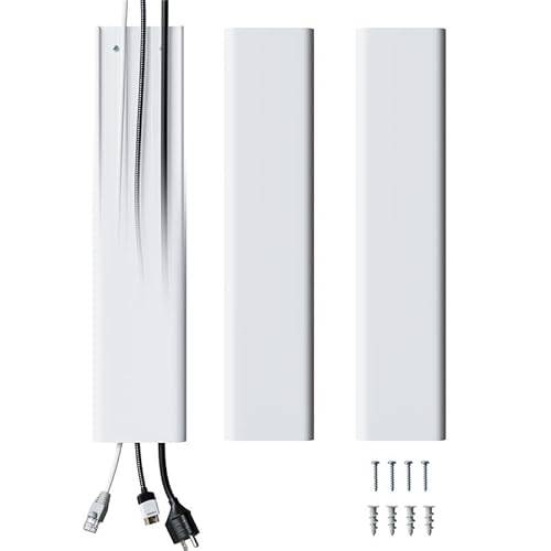 ECHOGEAR TV Cord Hider for Wall Mounted TV - 48" Customizable Cable Management Kit Conceals 6+ Cables - Cord Cover Installs in Minutes with