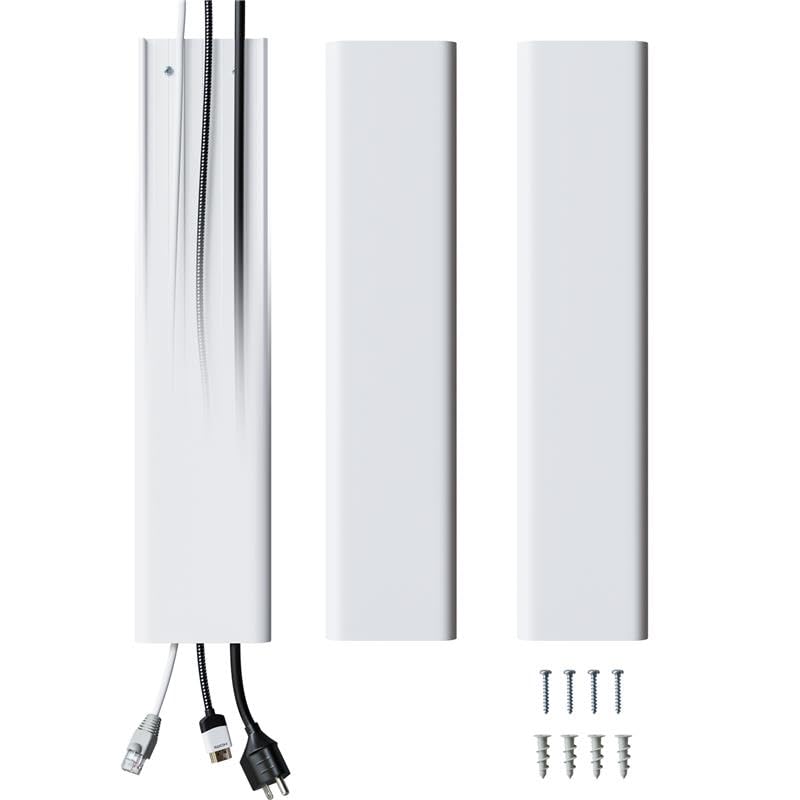 ECHOGEAR TV Cord Hider for Wall Mounted TV - 48" Customizable Cable Management Kit Conceals 6+ Cables - Cord Cover Installs in Minutes with