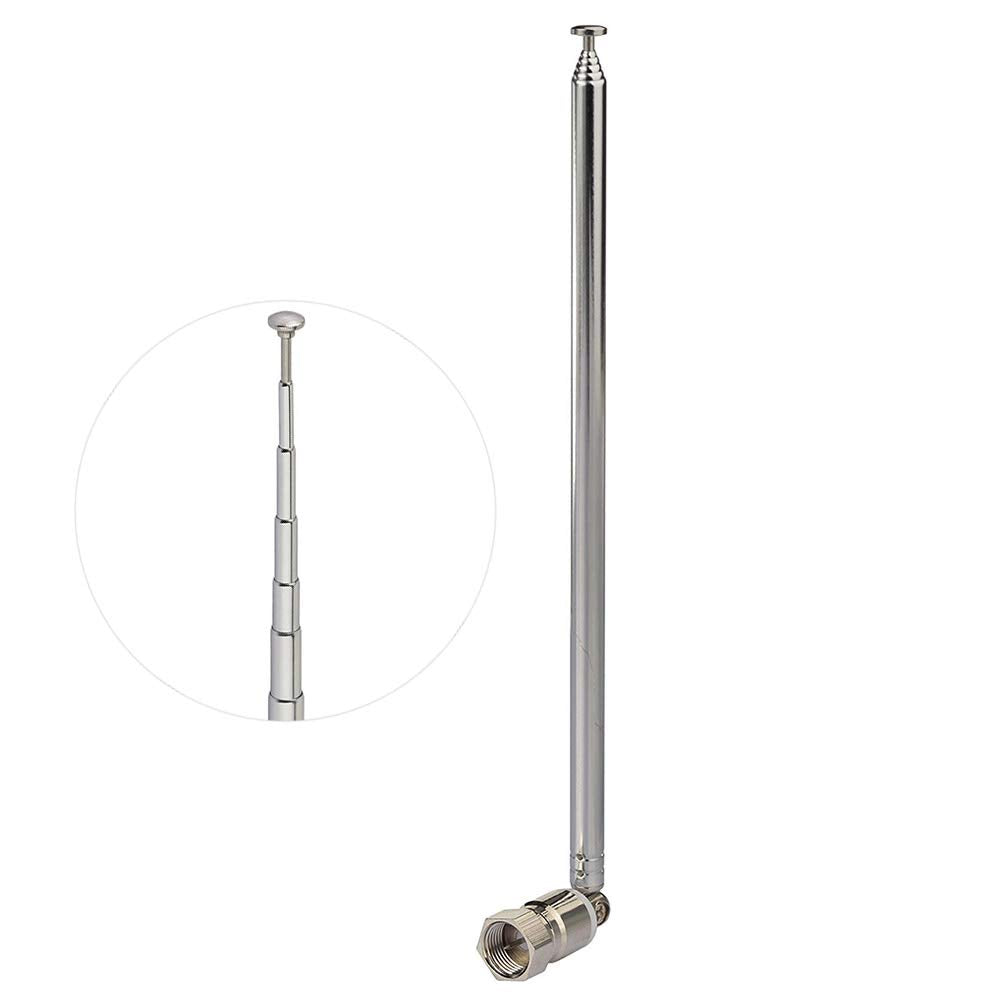 Bingfu FM Antenna 115cm 7 Sections Telescopic FM Radio Antenna Replacement for Yamaha Onkyo Pioneer Marantz Indoor Sound HD Radio Bluetooth Home