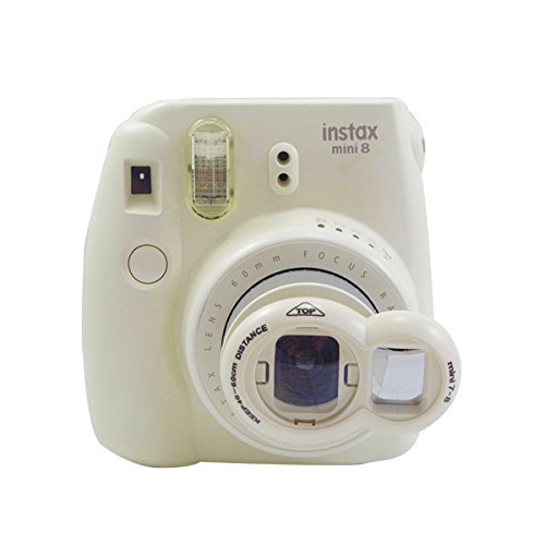 FoRapid Mini Selfie Lens Close Up Lens with Self-Portrait Mirror Compatible with Fujifilm Mini 9 Mini 8 Mini 7s, Polaroid 300 Film Cameras (White)